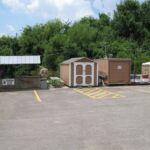 Vending, restroom, storage and recovery vehicle garage.